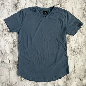 CUTS AO Cuts clothing | men’s medium V-Neck Curve-Hem short sleeve T-shirt Tee